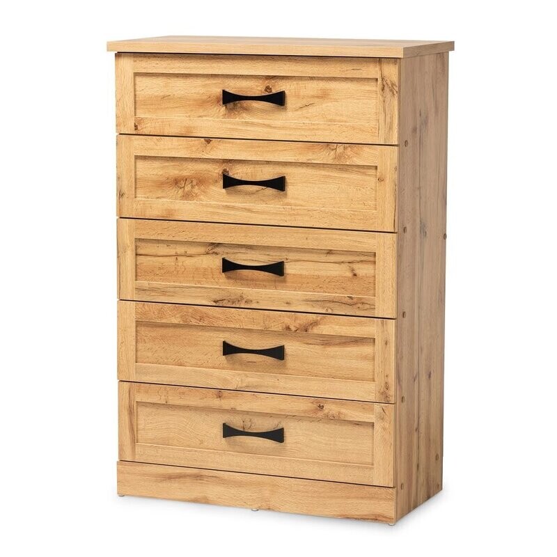 BAXTON STUDIO COLBURN MODERN AND CONTEMPORARY OAK BROWN FINISHED WOOD 5-DRAWER TALLBOY STORAGE CHEST

Item #: BR888002-Wotan Oak