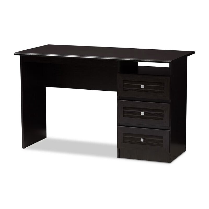 BAXTON STUDIO CARINE MODERN AND CONTEMPORARY WENGE BROWN FINISHED DESK
