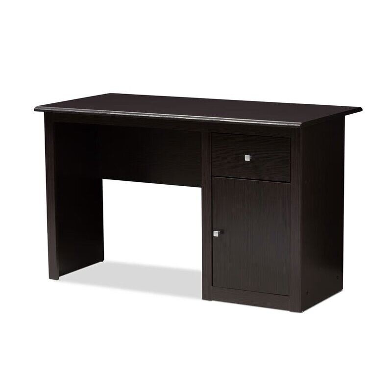 BAXTON STUDIO BELORA MODERN AND CONTEMPORARY WENGE BROWN FINISHED DESK