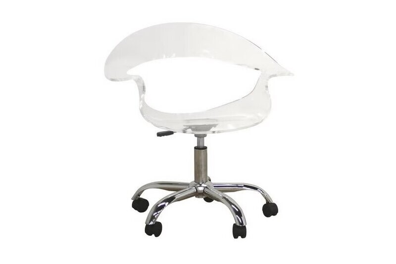 BAXTON STUDIO ELIA ACRYLIC SWIVEL CHAIR BAXTON STUDIO ELIA ACRYLIC SWIVEL CHAIR