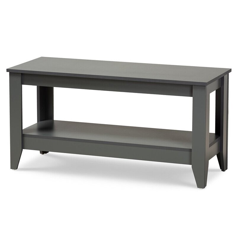 BAXTON STUDIO ELADA MODERN AND CONTEMPORARY GREY FINISHED WOOD COFFEE TABLE