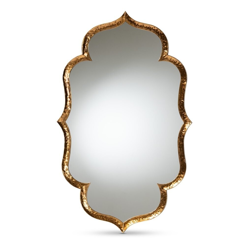 BAXTON STUDIO ARABETH MODERN AND CONTEMPORARY GOLD FINISHED METAL ACCENT WALL MIRROR

Item #: RXW-10063