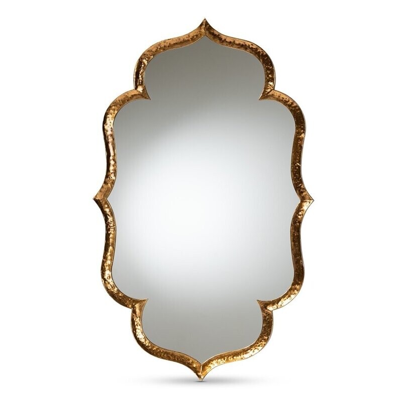 BAXTON STUDIO ARABETH MODERN AND CONTEMPORARY GOLD FINISHED METAL ACCENT WALL MIRROR

Item #: RXW-10063