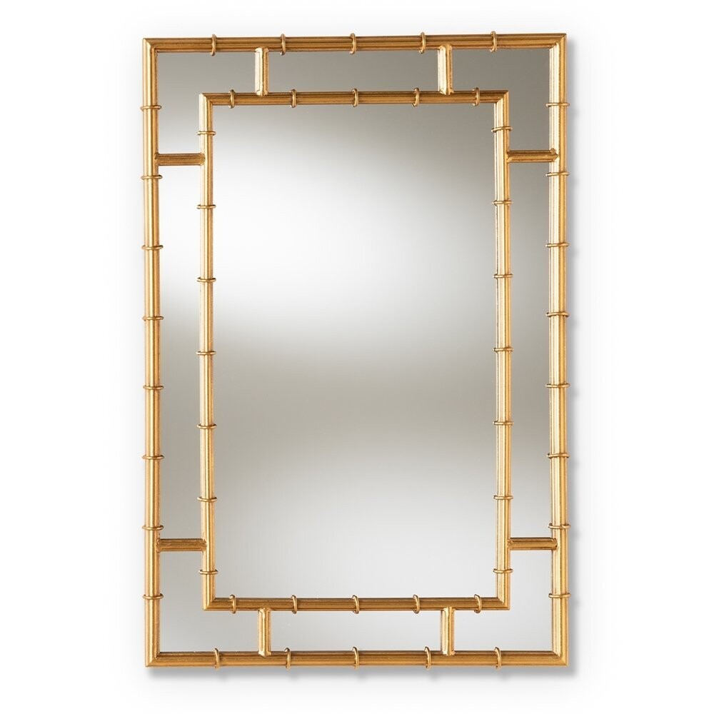BAXTON STUDIO ADRA MODERN AND CONTEMPORARY GOLD FINISHED BAMBOO ACCENT WALL MIRROR

Item #: RXW-8008