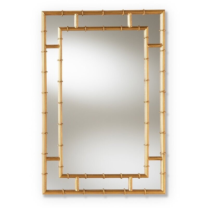 BAXTON STUDIO ADRA MODERN AND CONTEMPORARY GOLD FINISHED BAMBOO ACCENT WALL MIRROR

Item #: RXW-8008