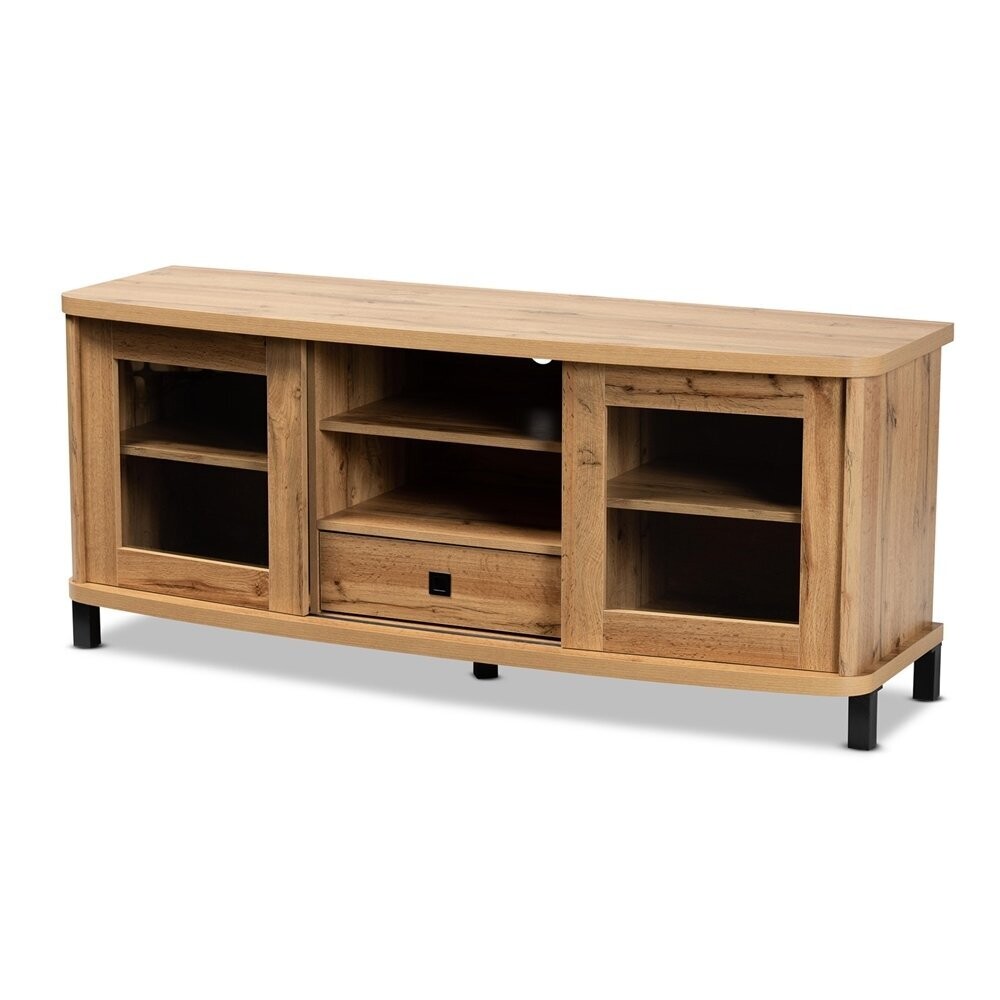 BAXTON STUDIO WALDA MODERN AND CONTEMPORARY OAK BROWN FINISHED WOOD 1-DRAWER TV STAND