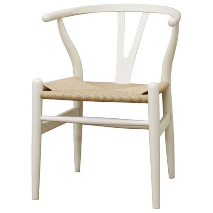 BAXTON STUDIO WISHBONE CHAIR - IVORY WOOD Y CHAIR (SET OF 2) BAXTON STUDIO WISHBONE CHAIR - IVORY WOOD Y CHAIR (SET OF 2)
