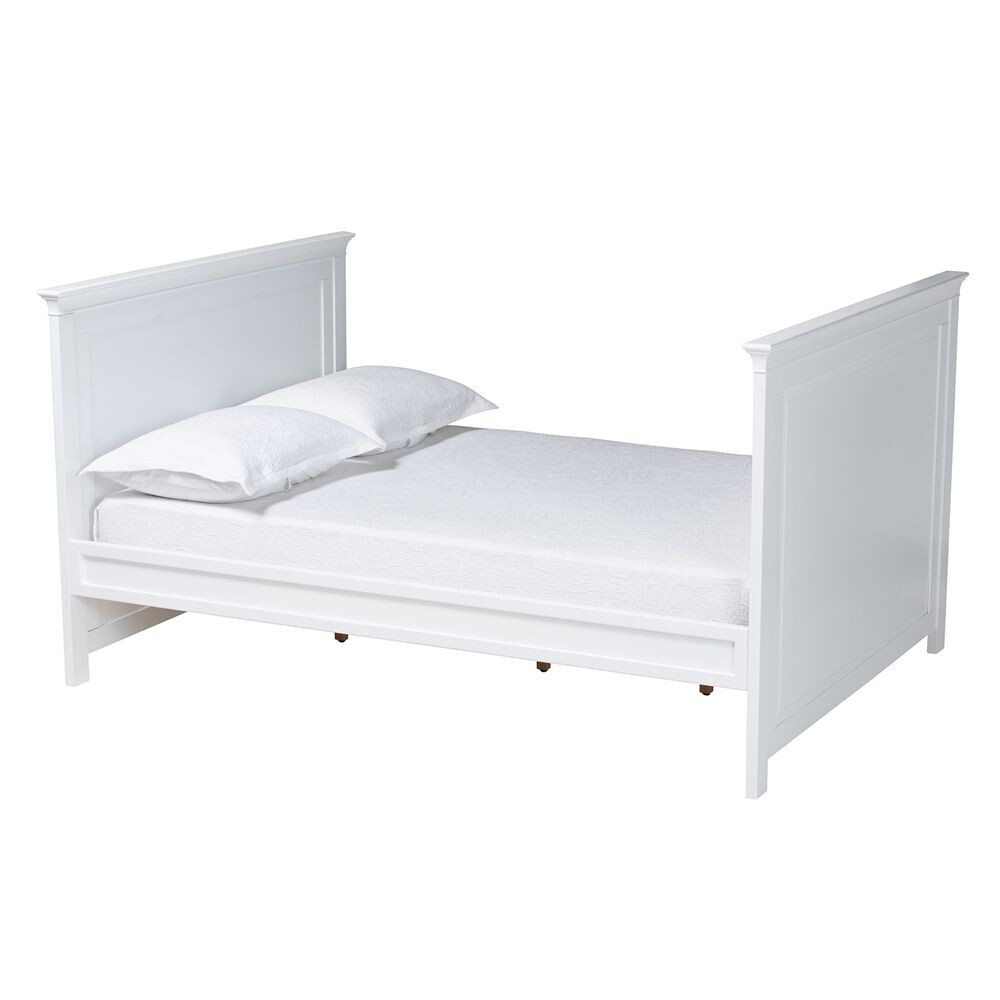 BAXTON STUDIO CERI CLASSIC AND TRADITIONAL WHITE FINISHED WOOD TWIN SIZE DAYBED