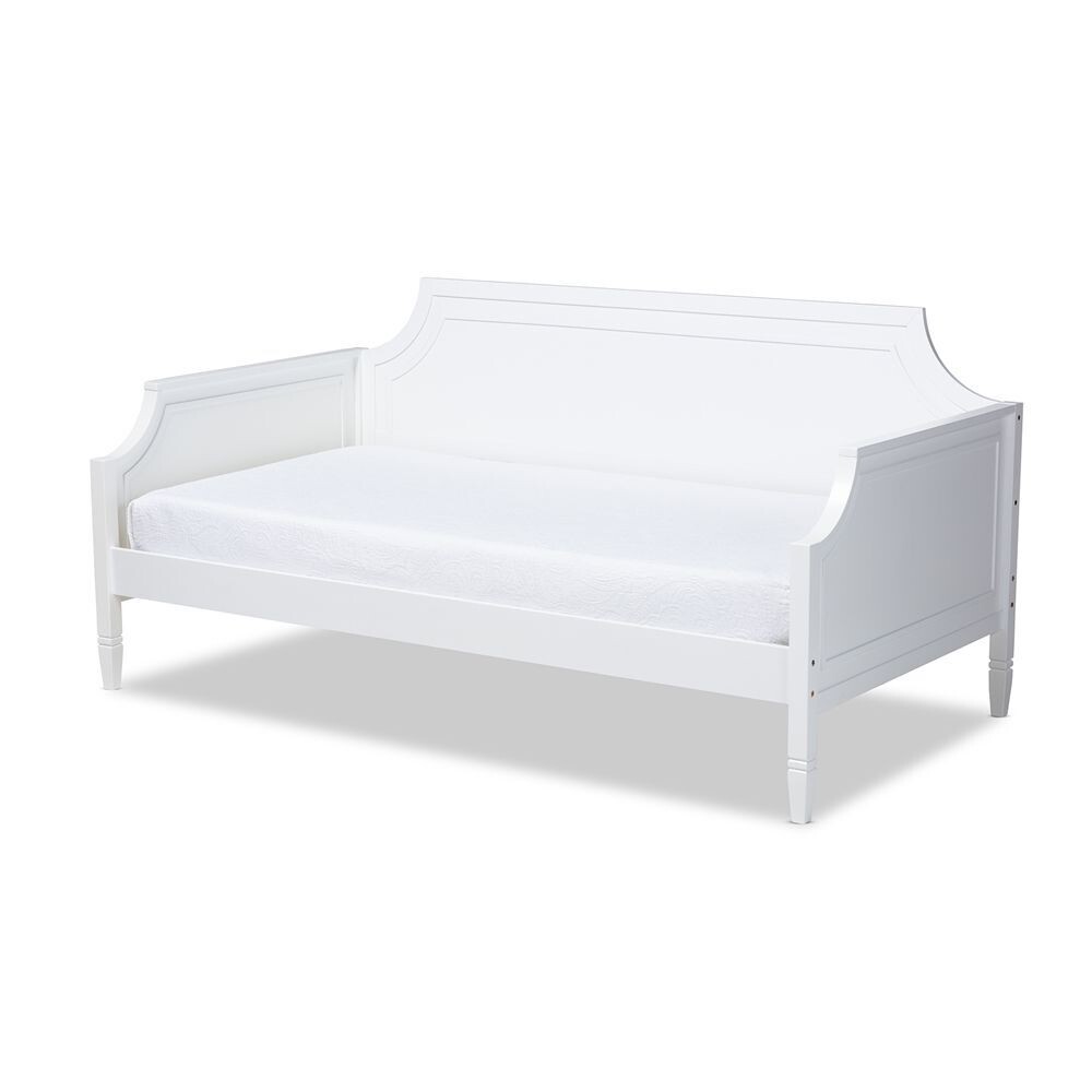 BAXTON STUDIO MARIANA CLASSIC AND TRADITIONAL WHITE FINISHED WOOD TWIN SIZE DAYBED