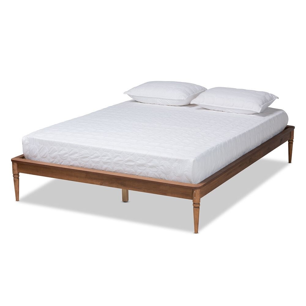 BAXTON STUDIO TALLIS CLASSIC AND TRADITIONAL WALNUT BROWN FINISHED WOOD FULL SIZE BED FRAME