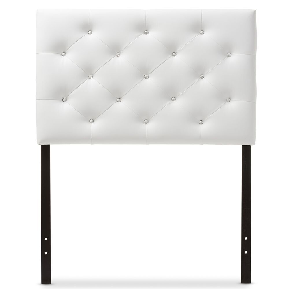 BAXTON STUDIO VIVIANA MODERN AND CONTEMPORARY WHITE FAUX LEATHER UPHOLSTERED BUTTON-TUFTED TWIN SIZE HEADBOARD

Item #: BBT6506-White-Twin HB