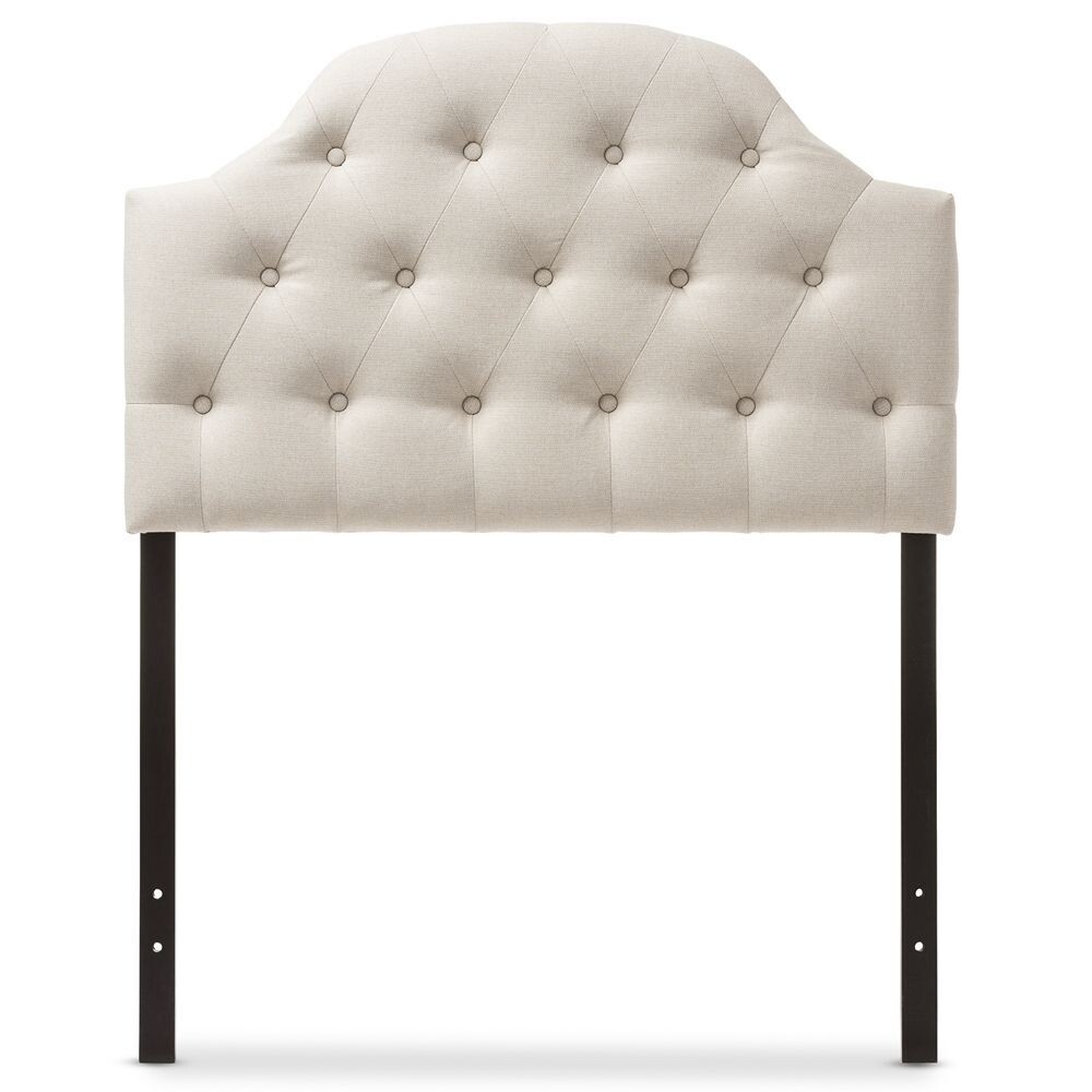 BAXTON STUDIO MORRIS MODERN AND CONTEMPORARY LIGHT BEIGE FABRIC UPHOLSTERED BUTTON-TUFTED SCALLOPED TWIN SIZE HEADBOARD

Item #: BBT6496-Light Beige-Twin HB