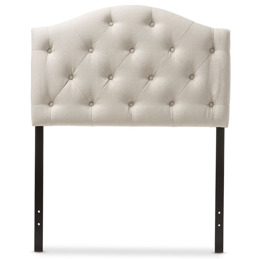 BAXTON STUDIO MYRA MODERN AND CONTEMPORARY LIGHT BEIGE FABRIC UPHOLSTERED BUTTON-TUFTED SCALLOPED TWIN SIZE HEADBOARD

Item #: BBT6505-Light Beige-Twin HB