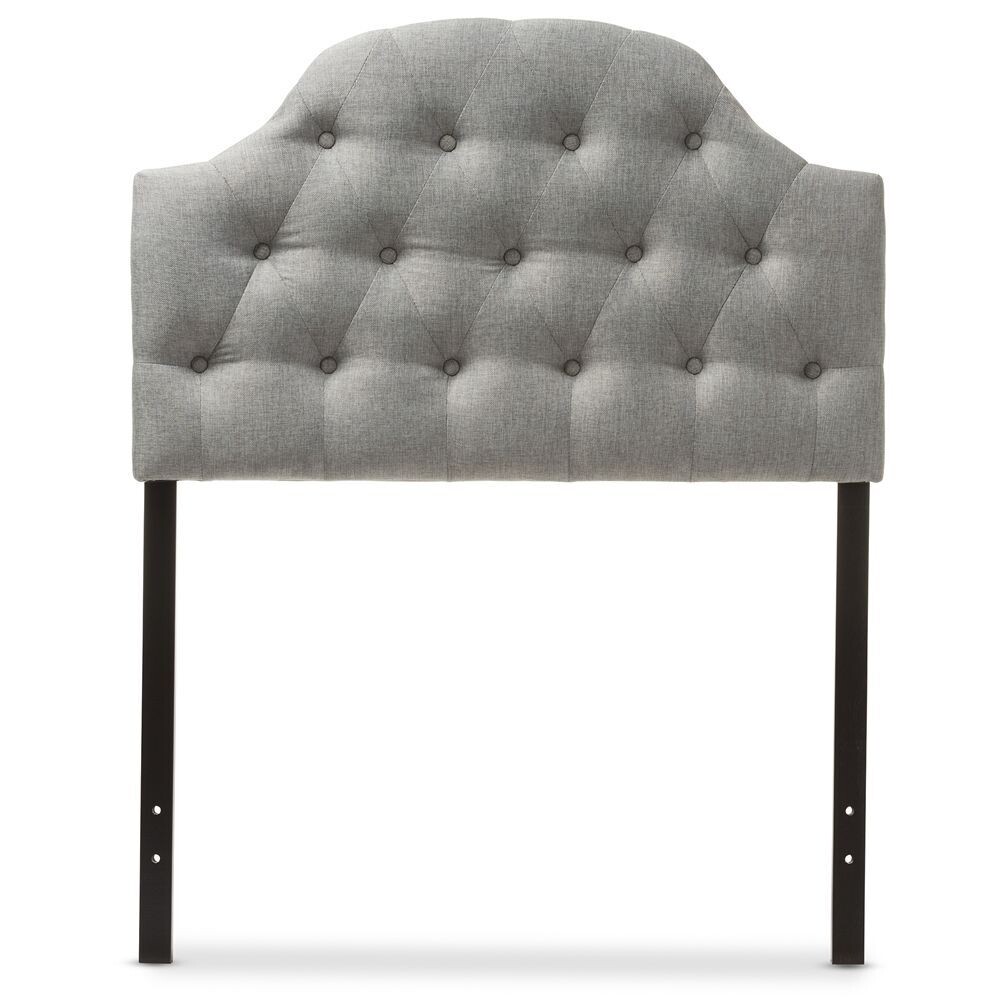 BAXTON STUDIO MORRIS MODERN AND CONTEMPORARY GREY FABRIC UPHOLSTERED BUTTON-TUFTED SCALLOPED TWIN SIZE HEADBOARD

Item #: BBT6496-Grey-Twin HB