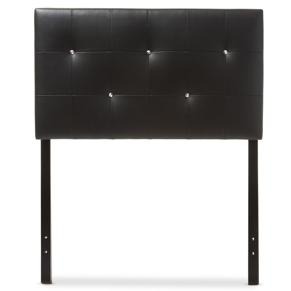 BAXTON STUDIO KIRCHEM MODERN AND CONTEMPORARY BLACK FAUX LEATHER UPHOLSTERED TWIN SIZE HEADBOARD

Item #: BBT6432-Black-Twin HB