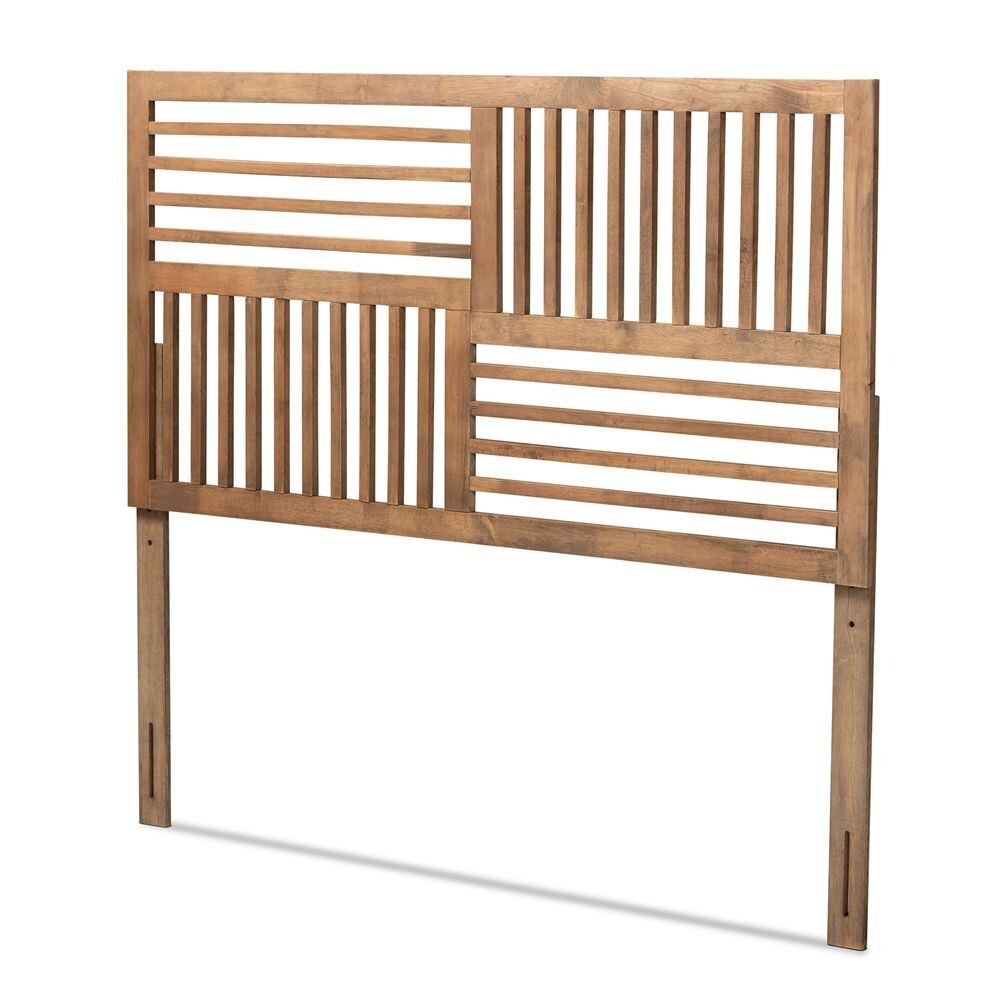 BAXTON STUDIO ADLER MODERN AND CONTEMPORARY TRANSITIONAL ASH WALNUT FINISHED WOOD QUEEN SIZE HEADBOARD