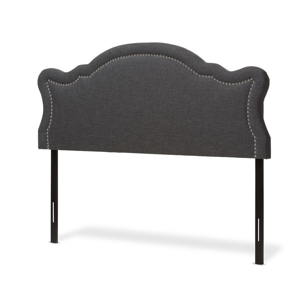 BAXTON STUDIO AVERY MODERN AND CONTEMPORARY DARK GREY FABRIC QUEEN SIZE HEADBOARD