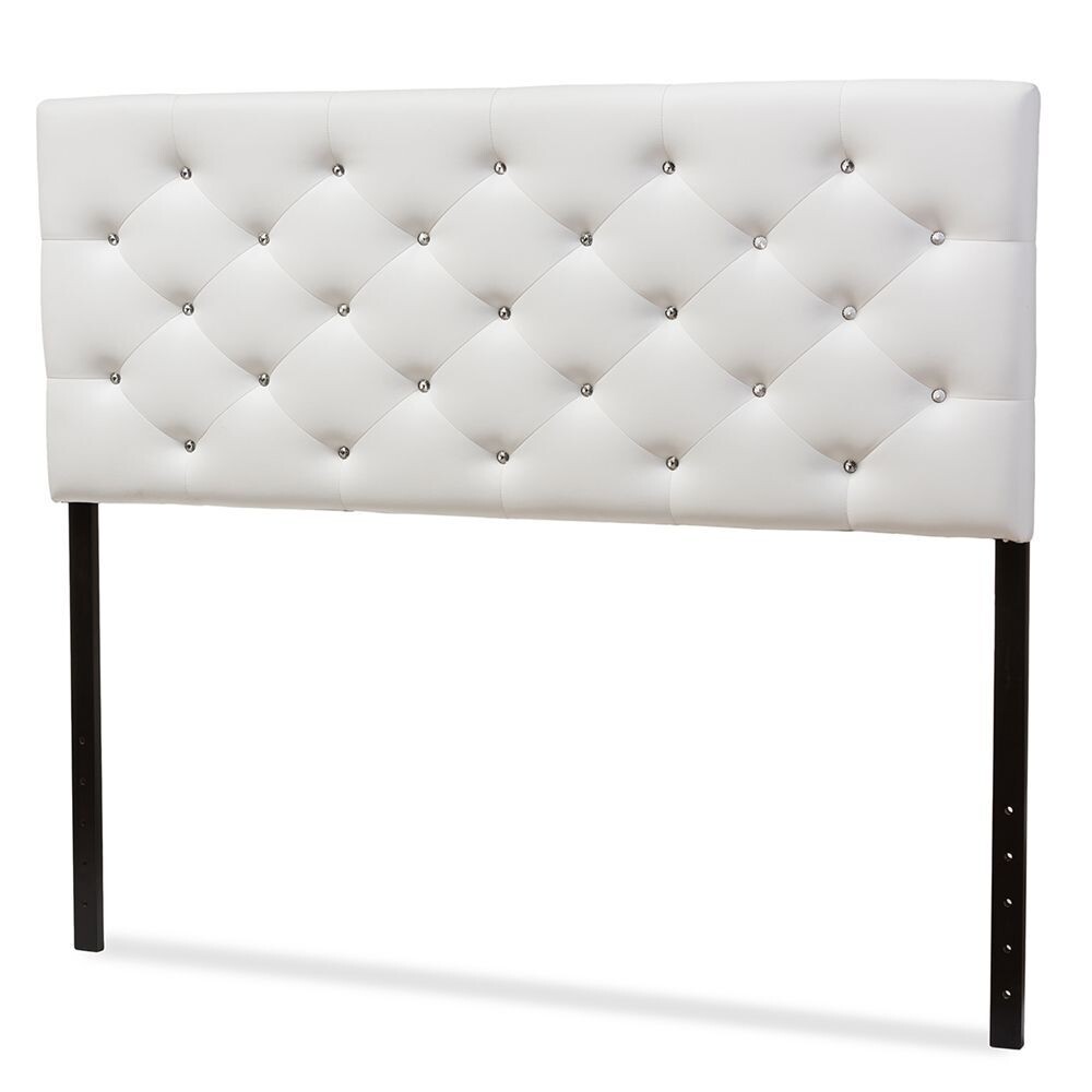 BAXTON STUDIO VIVIANA MODERN AND CONTEMPORARY WHITE FAUX LEATHER UPHOLSTERED BUTTON-TUFTED QUEEN SIZE HEADBOARD

Item #: BBT6506-White-Queen HB