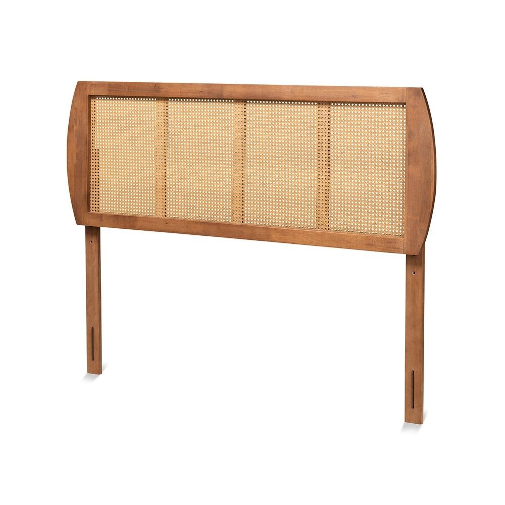 BAXTON STUDIO HARRIS MID-CENTURY MODERN ASH WALNUT FINISHED WOOD AND SYNTHETIC RATTAN KING SIZE HEADBOARD

Item #: MG9734-Ash Walnut Rattan-HB-King