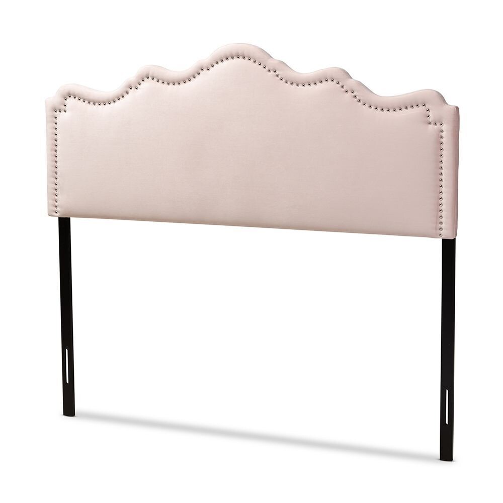 BAXTON STUDIO NADEEN MODERN AND CONTEMPORARY LIGHT PINK VELVET FABRIC UPHOLSTERED KING SIZE HEADBOARD

Item #: BBT6622-Light Pink-HB-King