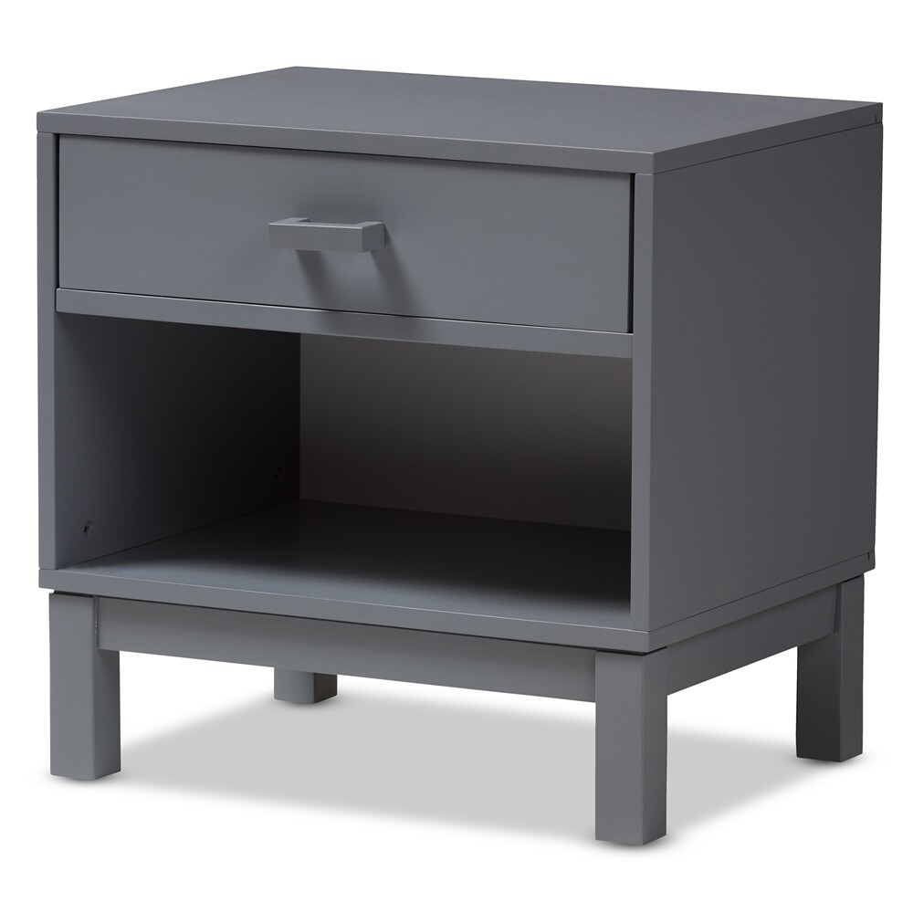 BAXTON STUDIO DEIRDRE MODERN AND CONTEMPORARY GREY WOOD 1-DRAWER NIGHTSTAND

Item #: HNS01-Grey-NS