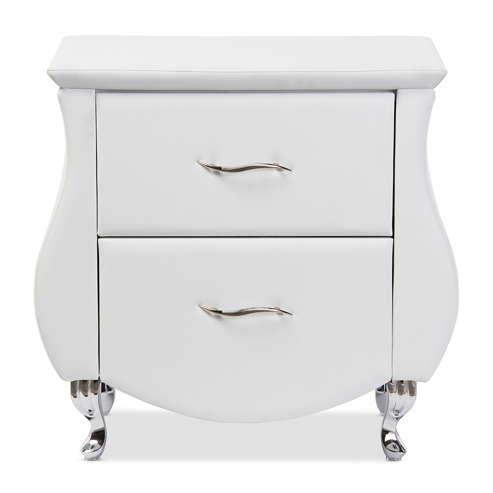 BAXTON STUDIO ERIN MODERN AND CONTEMPORARY WHITE FAUX LEATHER UPHOLSTERED NIGHTSTAND

Item #: BBT3116-White-NS