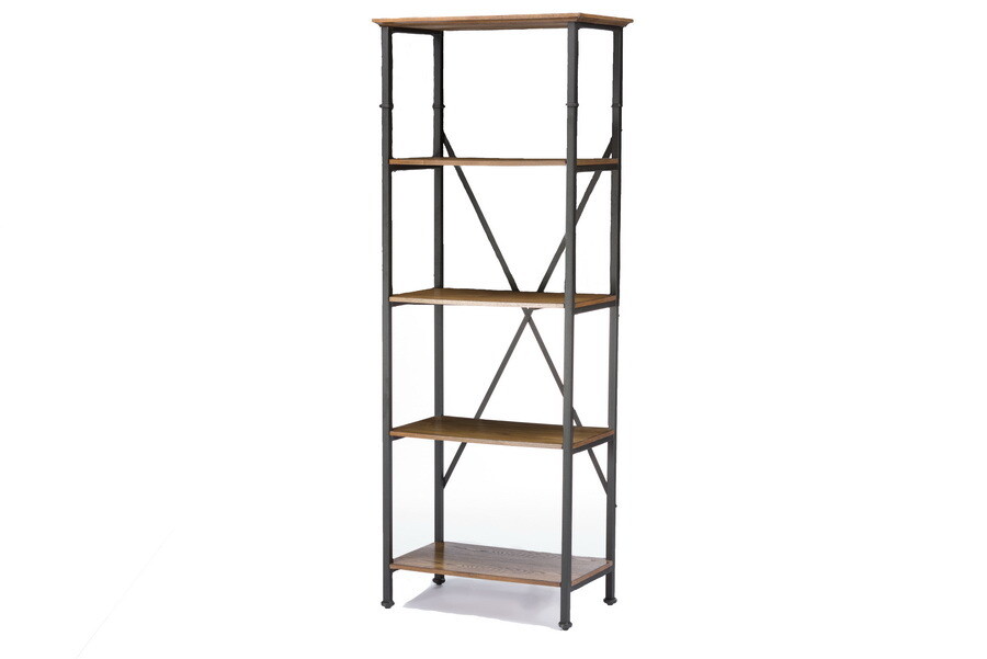 BAXTON STUDIO LANCASHIRE BROWN WOOD & METAL BOOKCASE

Item #: YLX-0008-BC