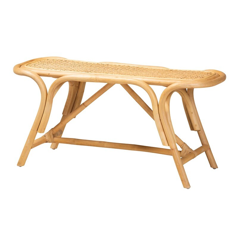 BALI & PARI SEPTA MODERN BOHEMIAN NATURAL BROWN RATTAN ACCENT BENCH

Item #: Septa-Rattan-Bench