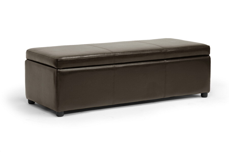 BAXTON STUDIO DENNEHY DARK BROWN MODERN OTTOMAN

Item #: Y-168-Promote-dark brown