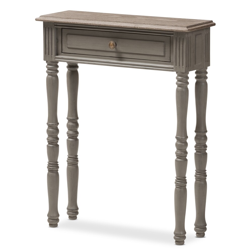 BAXTON STUDIO NOEMIE COUNTRY COTTAGE FARMHOUSE BROWN FINISHED 1-DRAWER CONSOLE TABLE

Item #: ROB11-Brown-ST