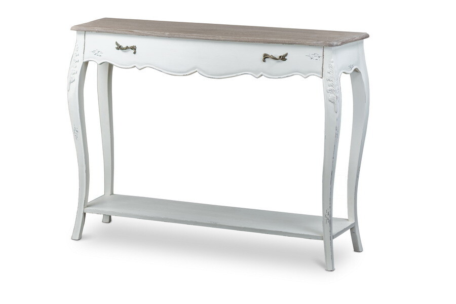 BAXTON STUDIO BOURBONNAIS WOOD TRADITIONAL FRENCH CONSOLE TABLE