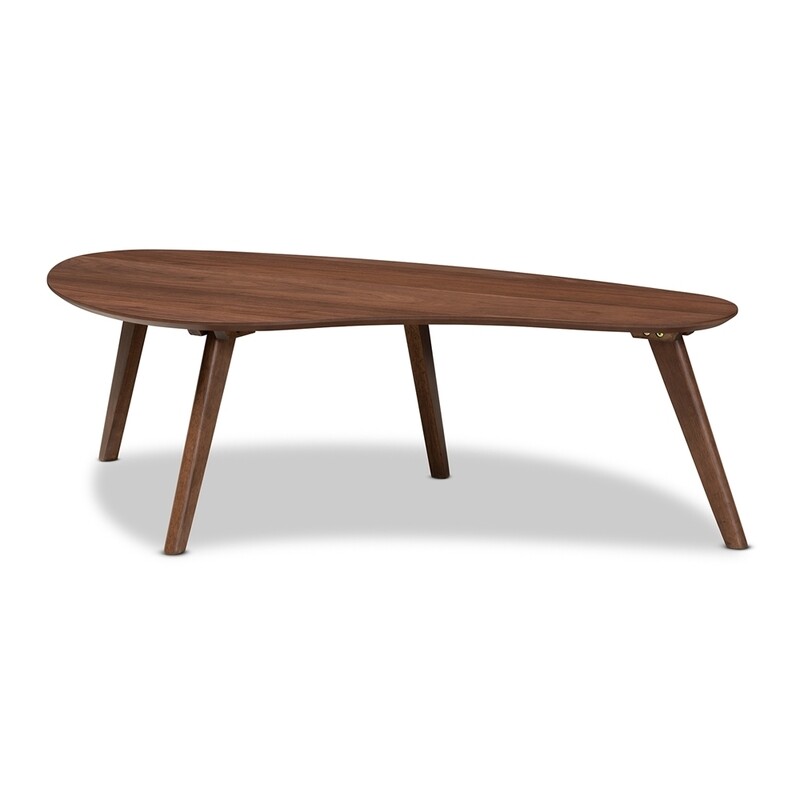 BAXTON STUDIO SCARLETTE MID-CENTURY MODERN WALNUT FINISHED COFFEE TABLE
