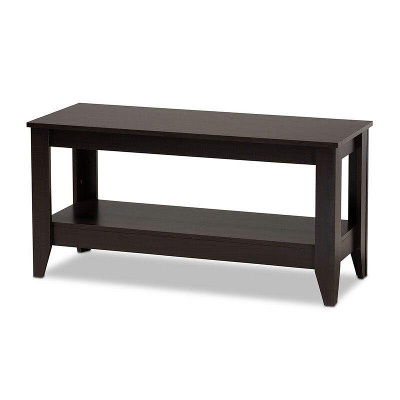 BAXTON STUDIO ELADA MODERN AND CONTEMPORARY WENGE FINISHED WOOD COFFEE TABLE