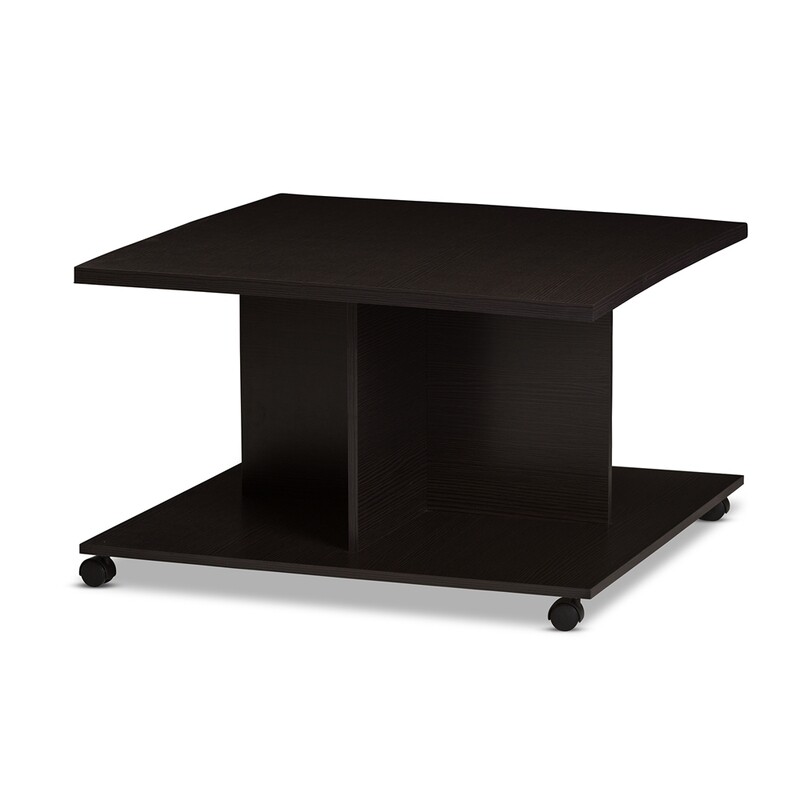 BAXTON STUDIO CLADINE MODERN AND CONTEMPORARY WENGE BROWN FINISHED COFFEE TABLE