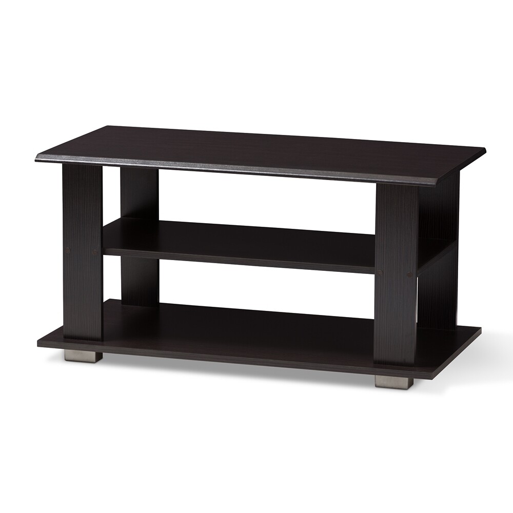 BAXTON STUDIO JOLIETTE MODERN AND CONTEMPORARY WENGE BROWN FINISHED COFFEE TABLE