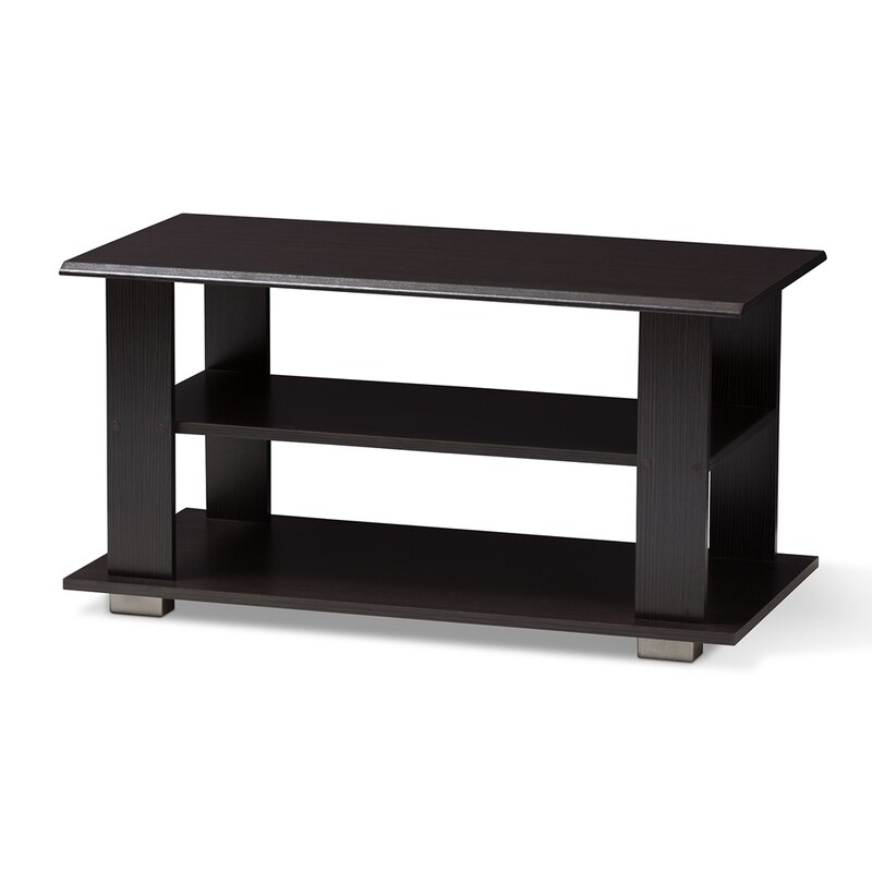 BAXTON STUDIO JOLIETTE MODERN AND CONTEMPORARY WENGE BROWN FINISHED COFFEE TABLE