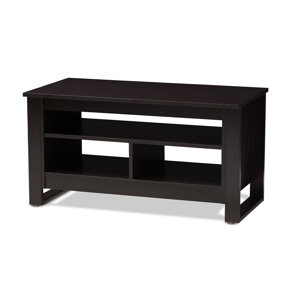 BAXTON STUDIO NERISSA MODERN AND CONTEMPORARY WENGE BROWN FINISHED COFFEE TABLE