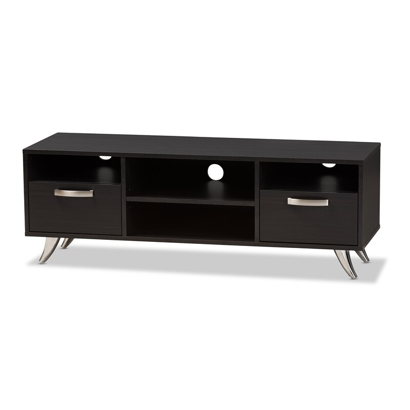 BAXTON STUDIO WARWICK MODERN AND CONTEMPORARY ESPRESSO BROWN FINISHED WOOD TV STAND
