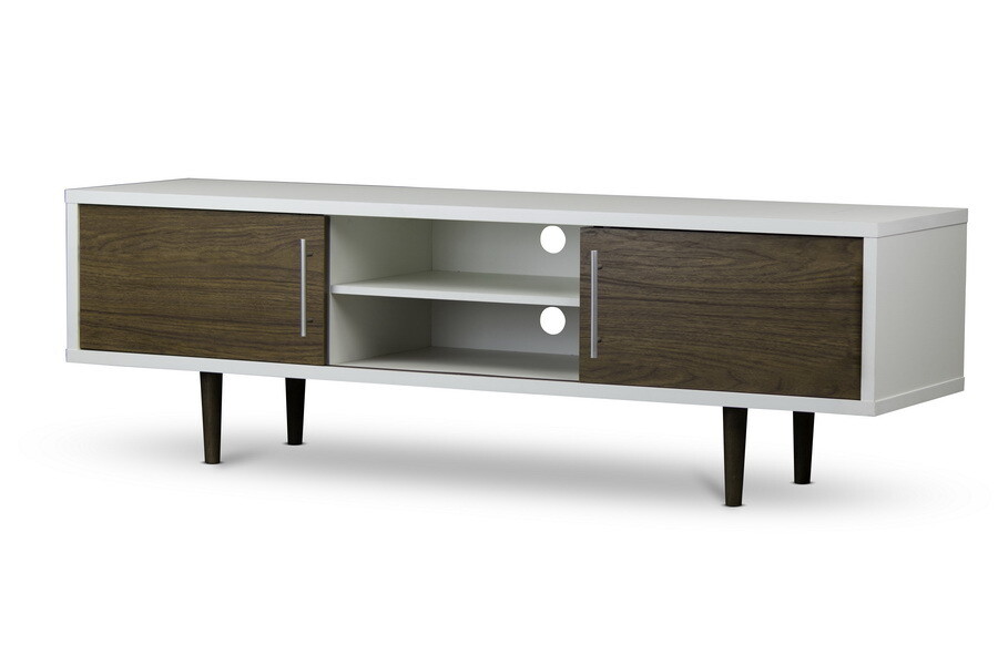 BAXTON STUDIO GEMINI WOOD CONTEMPORARY TV STAND