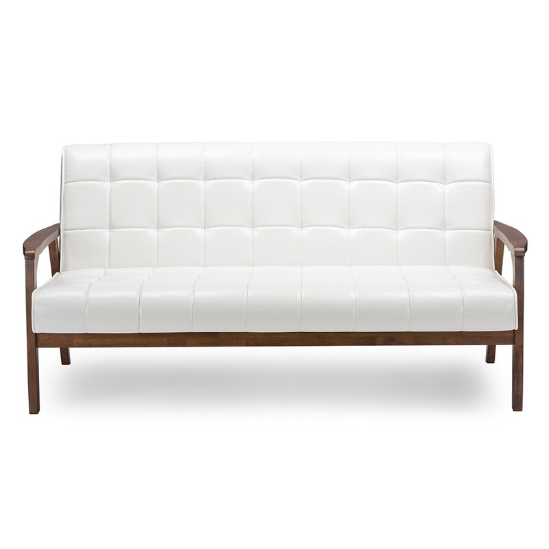 BAXTON STUDIO BAXTON STUDIO MID-CENTURY MASTERPIECES SOFA - WHITE