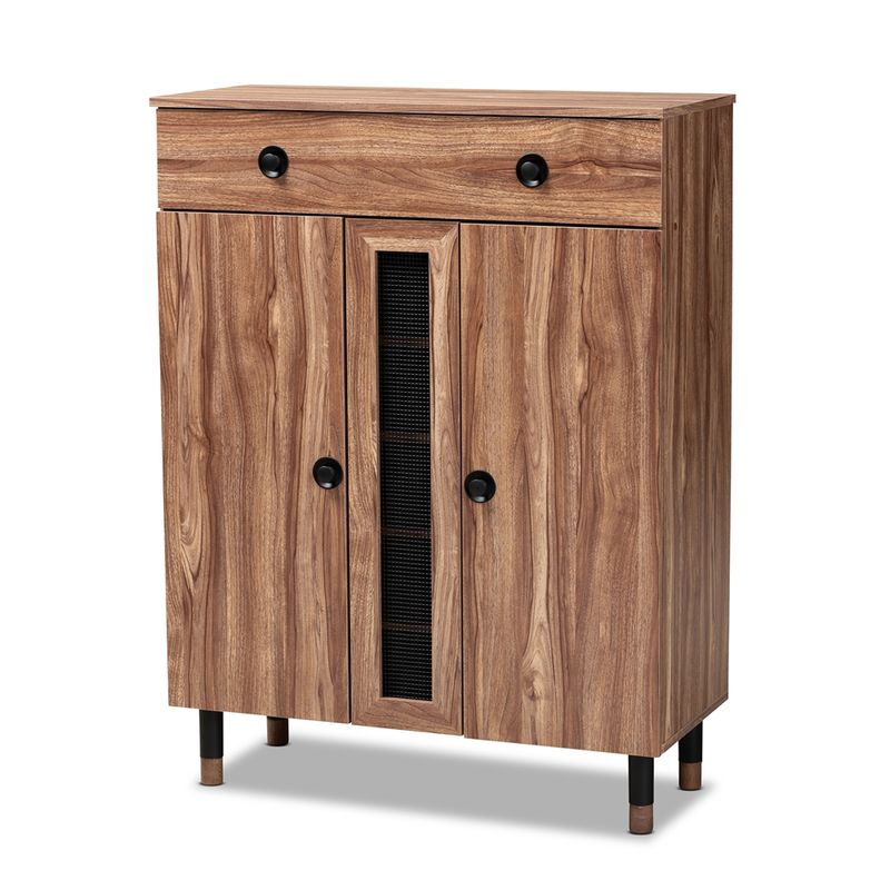 BAXTON STUDIO VALINA MODERN AND CONTEMPORARY 2-DOOR WOOD ENTRYWAY SHOE STORAGE CABINET WITH DRAWER