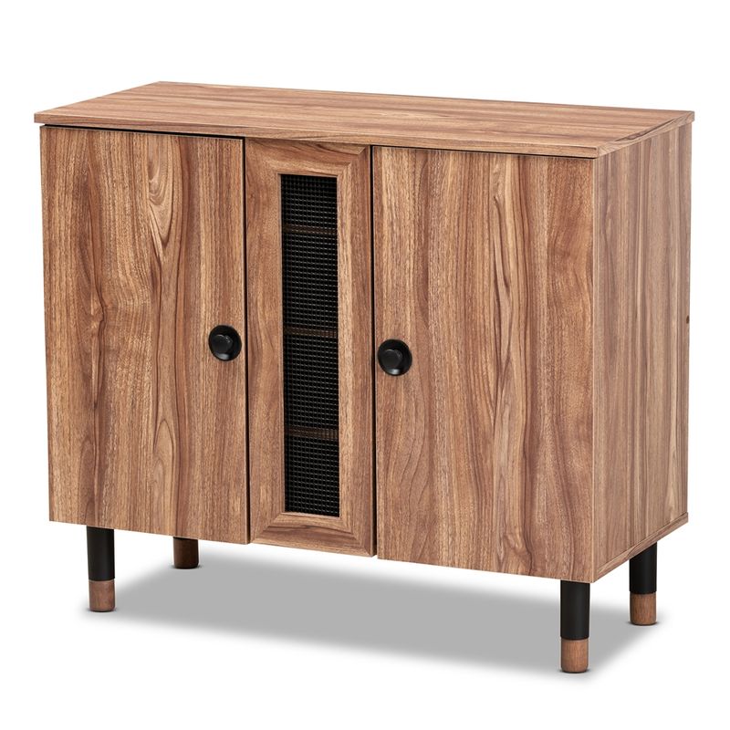 BAXTON STUDIO VALINA MODERN AND CONTEMPORARY 2-DOOR WOOD ENTRYWAY SHOE STORAGE CABINET