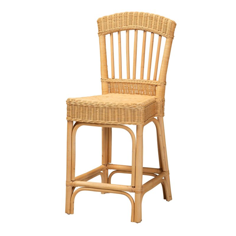 bali & pari Barito Modern Bohemian Natural Rattan Counter Stool bali & pari Barito Modern Bohemian Natural Rattan Counter Stool