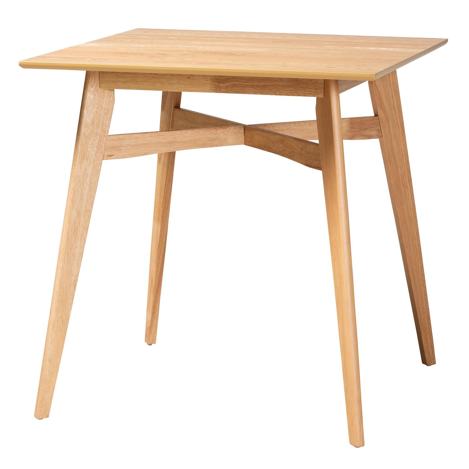 Baxton Studio Leena Mid-Century Modern Natural Oak Finished Wood Counter Height Pub Table