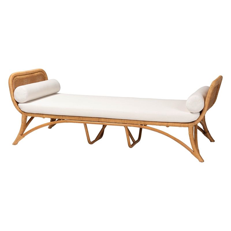 Bali & Pari Veve Bohemian Light Honey Rattan Daybed Bali & Pari Veve Bohemian Light Honey Rattan Daybed