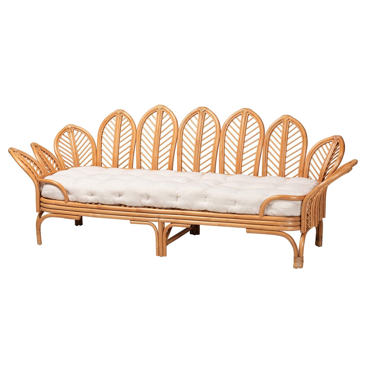 Bali & Pari Loften Bohemian Light Honey Rattan Daybed