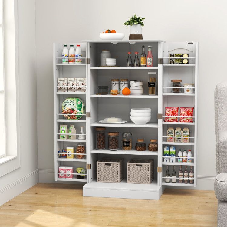 Freestanding Buffet Cupboards Sideboard with 2 Doors and Anti-Tipping Devices