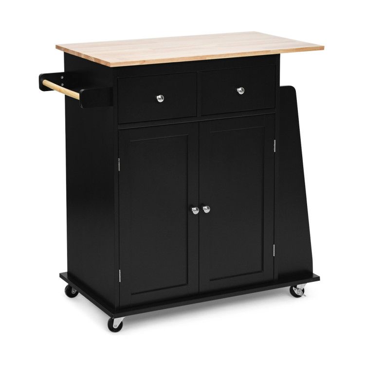 Rubber Wood Countertop Rolling Kitchen Island Cart Rubber Wood Countertop Rolling Kitchen Island Cart