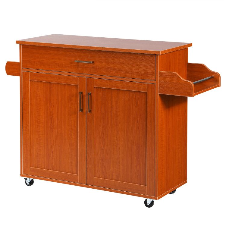 Rolling Kitchen Island Cart with Towel and Spice Rack Rolling Kitchen Island Cart with Towel and Spice Rack