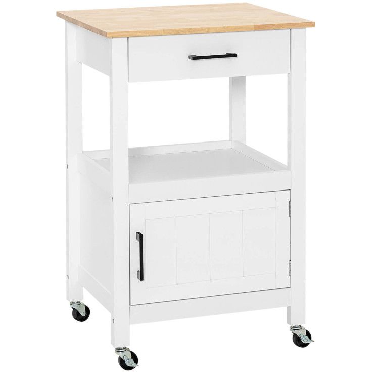 Kitchen Island with Storage Drawer and 3 Hooks Kitchen Island with Storage Drawer and 3 Hooks